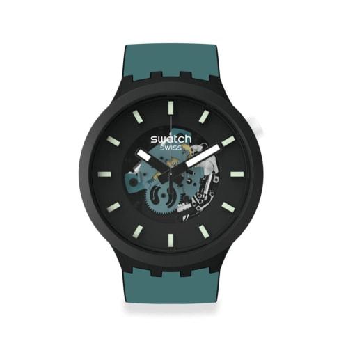Swatch NIGHT TRIP Uni Watch (Model: SB03B107), Black, Modern