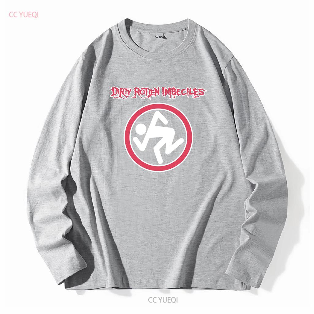 D R I Dirty Rotten Imbeciles Maglietta con Logo della Band Taglia M vintage Lavata Allungata grafica uomo moda Casual Morbida streetwear