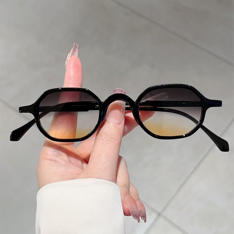 Vintage Oval Sunglasses Men Fashion Multi-color Outdoor Shades Women Trendy Retro Korean Style Casual Decor Sun Glasses