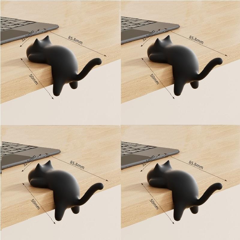 1/4 Stück Schreibtischhaken für Zuhause und Büro, tragbarer Katzen-Taschenhaken, Tischhaken, Organizer für Handtaschen, Rucksäcke und Reisetaschen