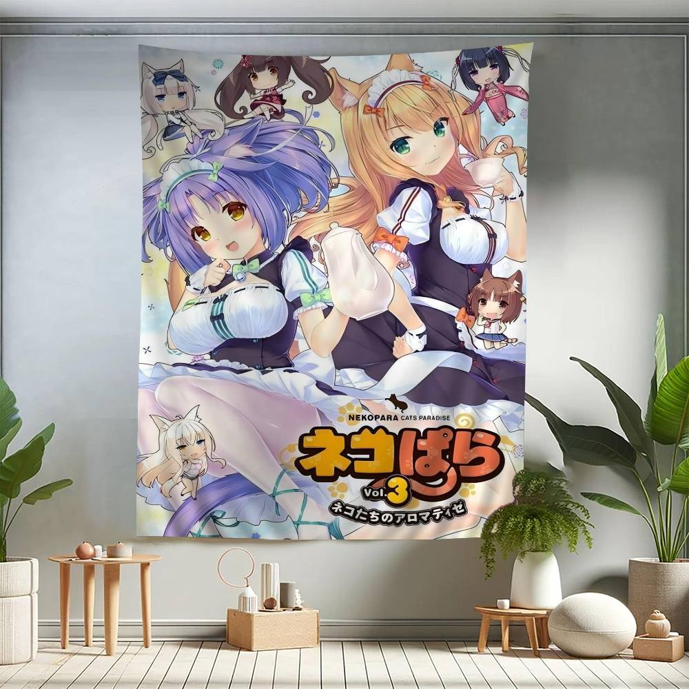 Anime NEKOPARA Hanging Bohemian Tapestry Bohemian Wall Tapestries Mandala Kawaii Room Decor