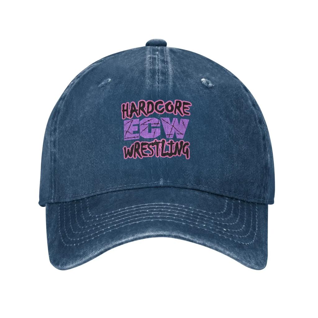 Ecw Hardcore Wrestling Washed Baseball Cap  y2k Cool Sun Trucker Hat Spring Female Male Kpop Rock Baseball Caps