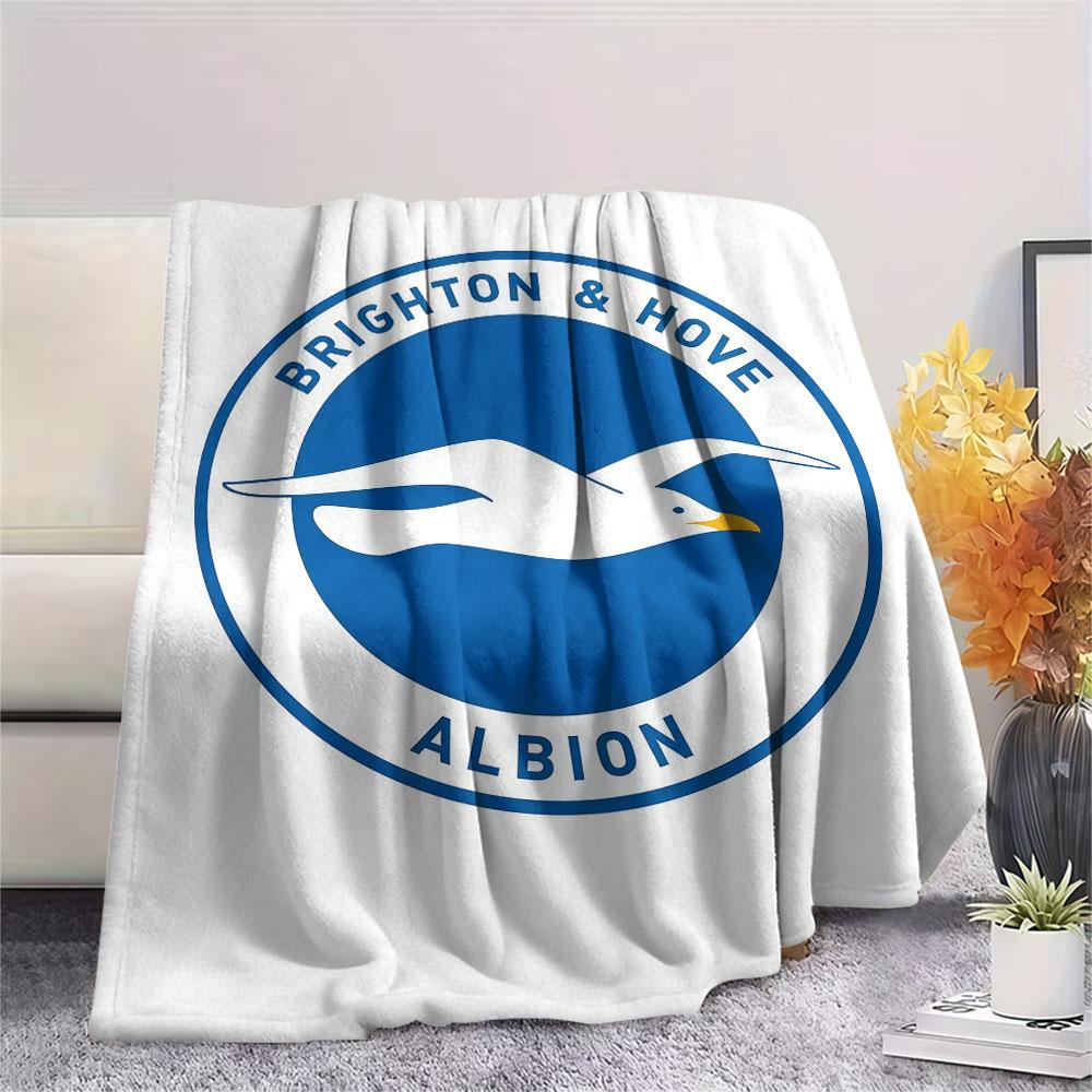 1PC Brighton & Hove Albion Patterned Flannel Blanket Suitable For All Seasons for Home Decor Warmth and Comfort Gifts Holiday Present