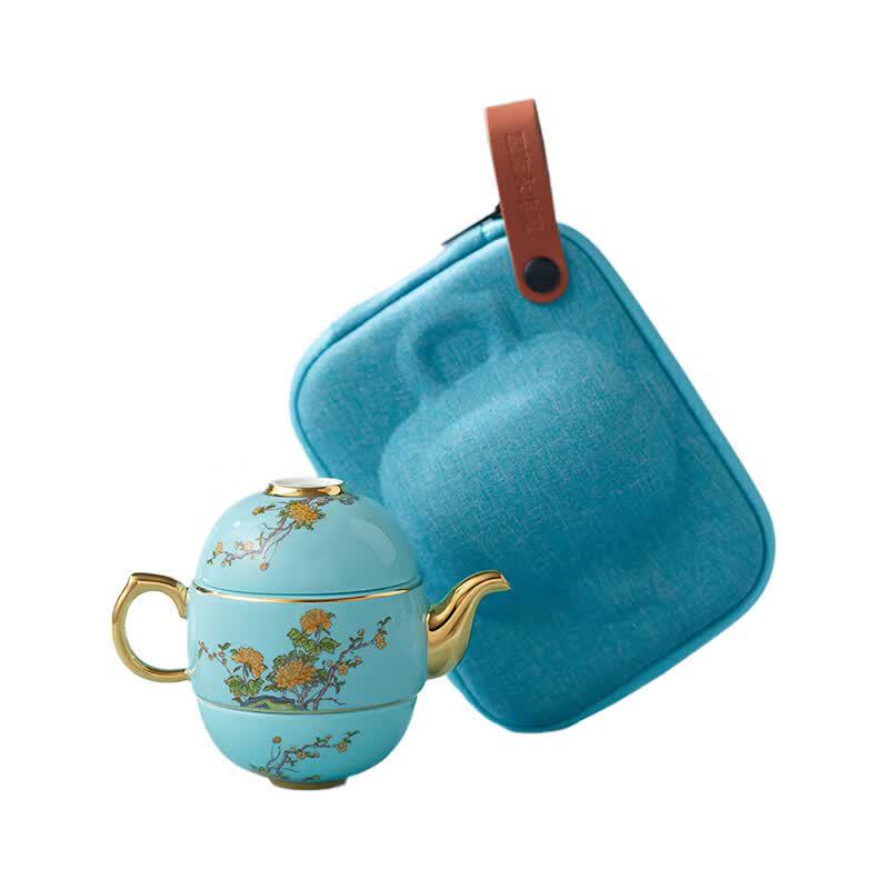 Auratic West Lake Blue Travel Tea Set