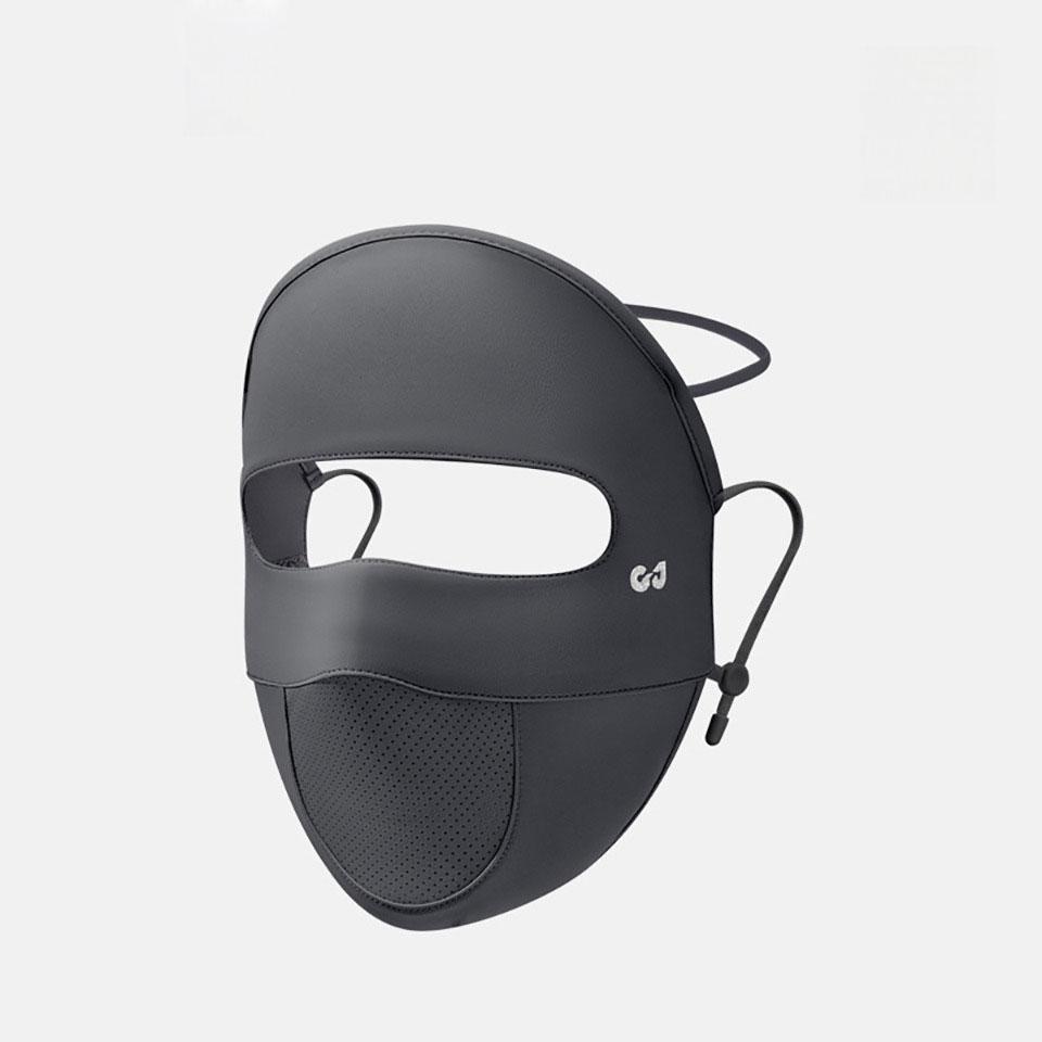 Gobygo 1Pcs Full Face Sunscreen Mask Breathable Uv Protection Ice Silk Cool Feeling Veil Outdoor Forehead Eye Protection Unisex