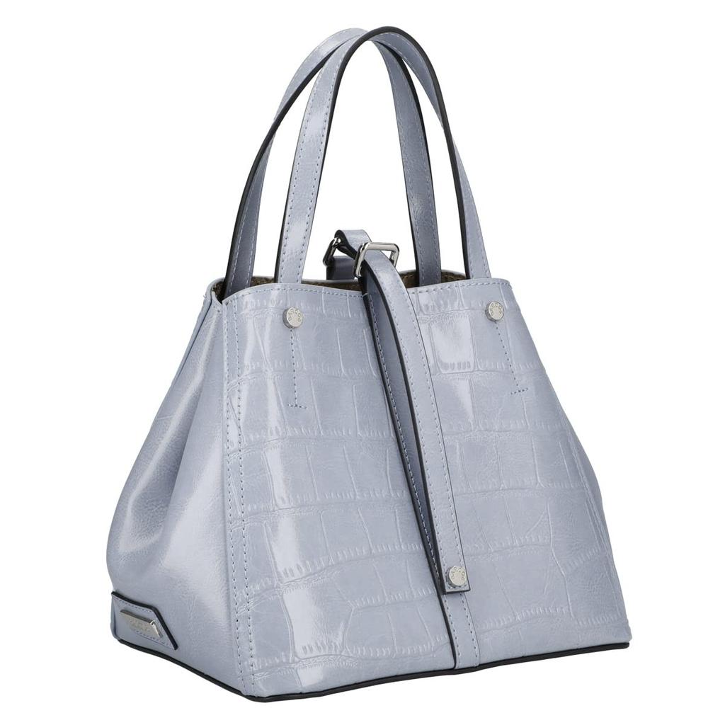 BARCOS Crocodile Embossed Shining Leather Handbag ONESIZE Black [BARCOS] Women's