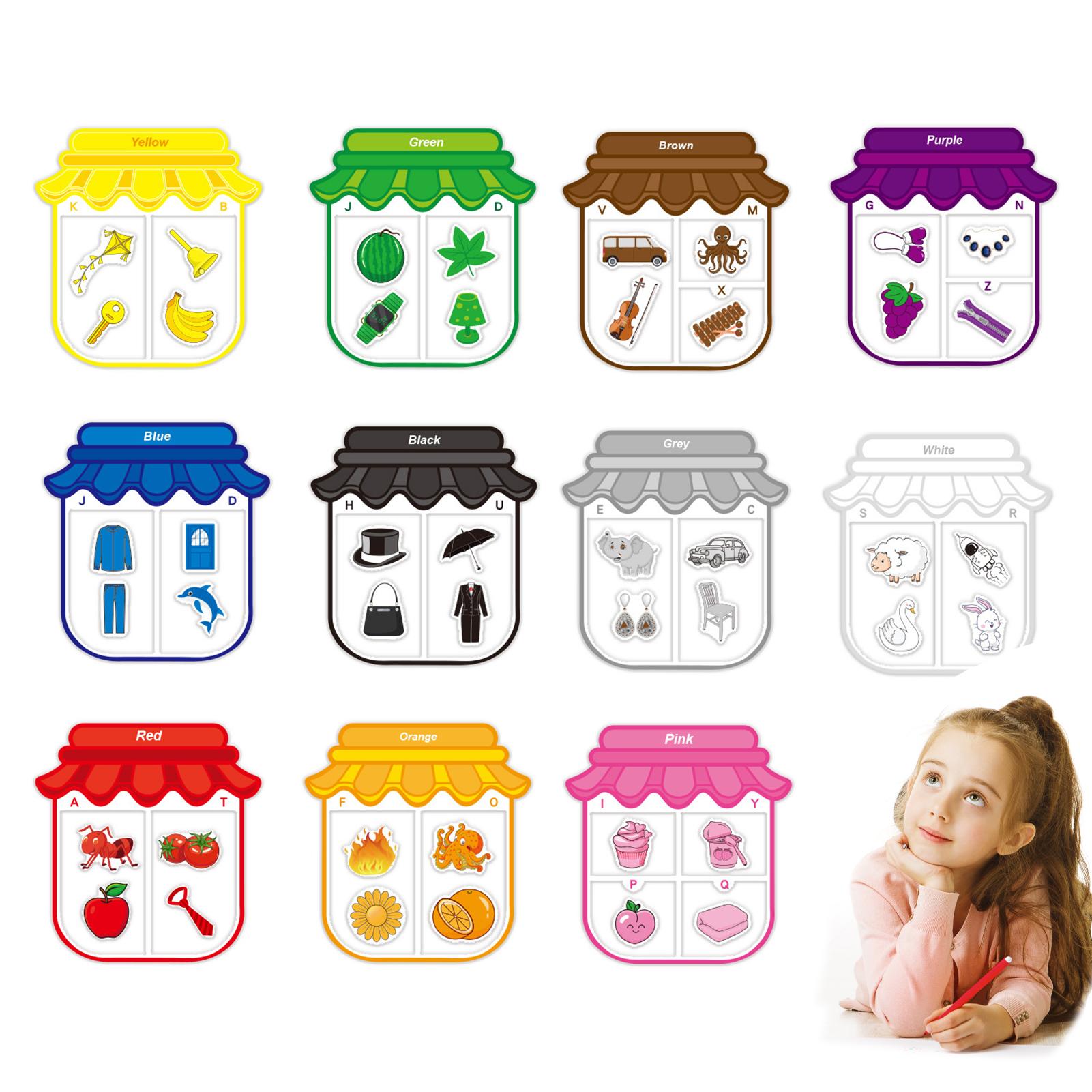 Fridge Magnets for Toddlers Fridge Magnets-Color Sorting Toys for Refrigerator Whiteboard