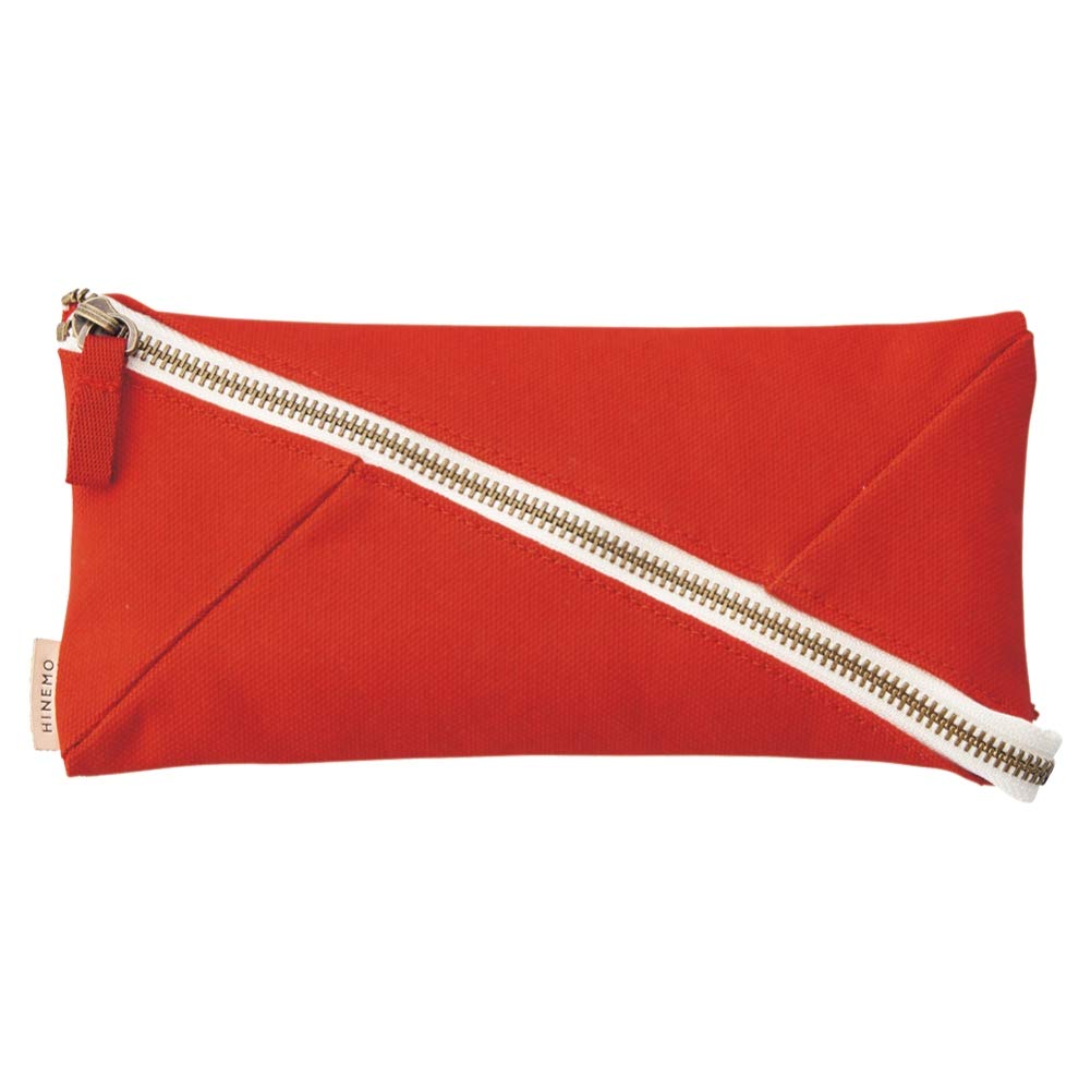 LIHIT LAB HINEMO Wide Open Pen Pouch L Red A7901-3