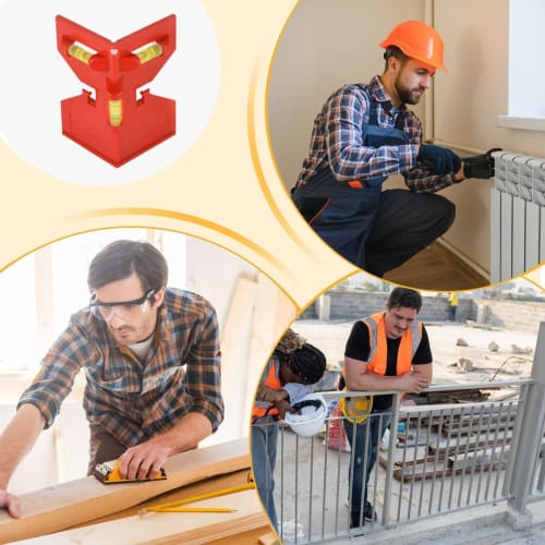 Post Leveler, Pipe Level - Pipe Angle Meter, Column Level Gauge, Magnetic Level Measuring Instrument Small Pipe Leveling Tool - 3 Vial Leveling Tool,