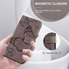 Coque de protection - BOOLING - Samsung Galaxy A56 5G - Cuir Synthétique - Motif Papillon - Marron