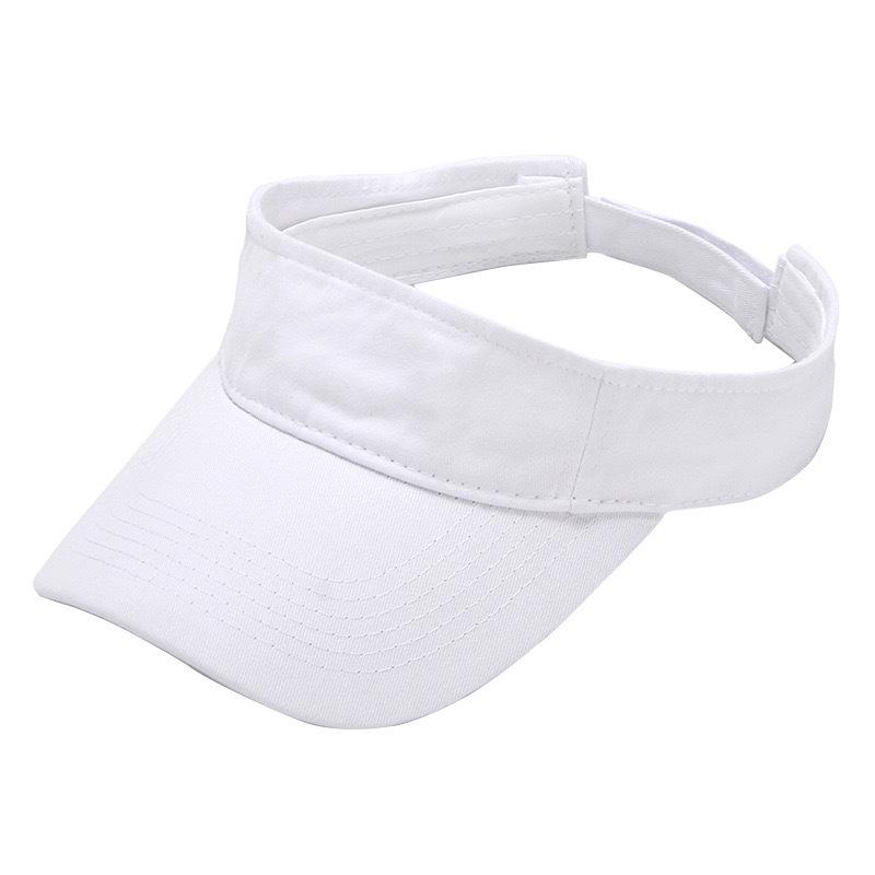 Unisex Wash Denim Embroidered Logo Visor Hat - Breathable Sun Protection for Sports
