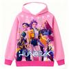 Felpe da donna alla moda KPop Demon Hunters Print Felpe Pullover Casual Felpa da esterno Felpe per bambini Top Abbigliamento da esterno