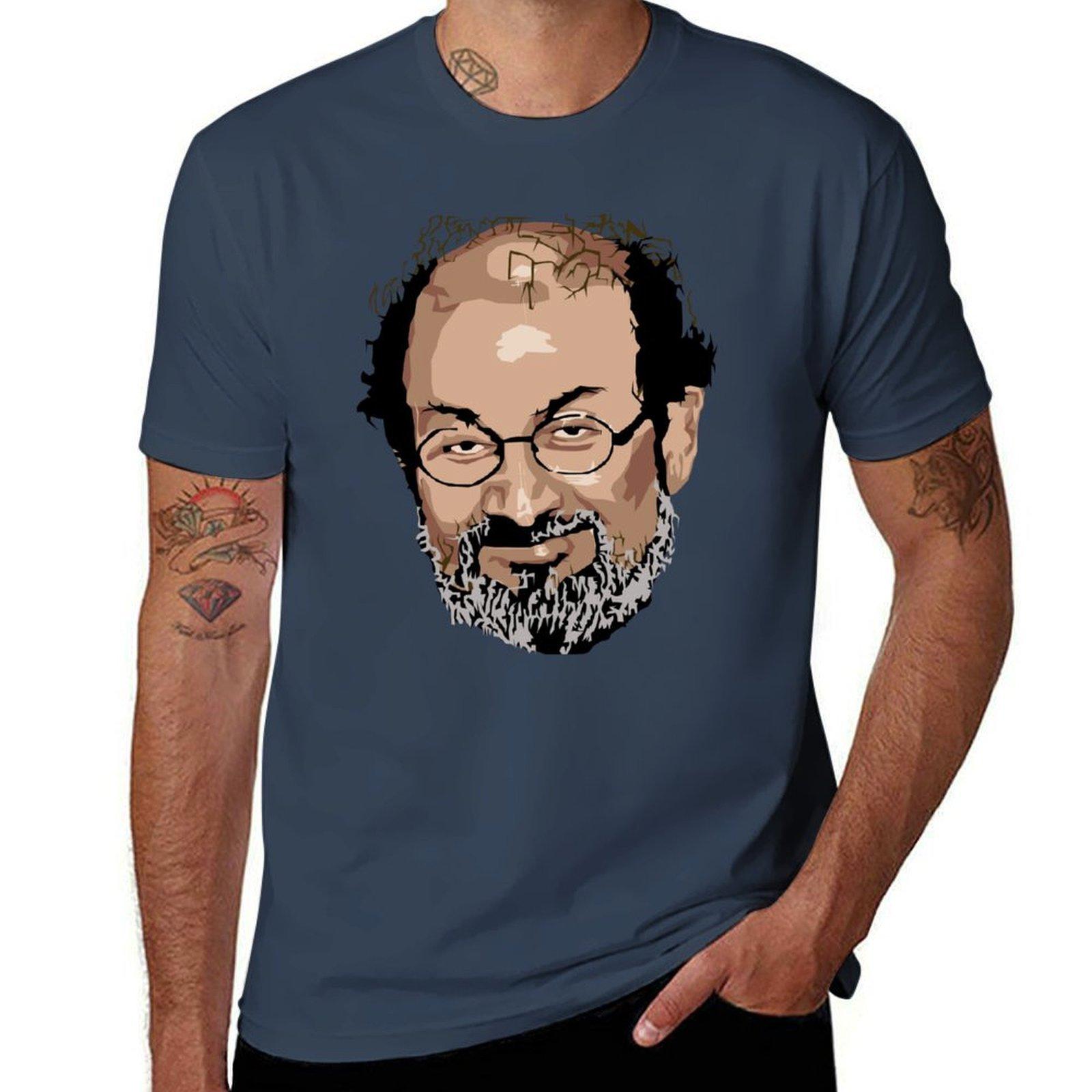 Футболка Салмана Рушди футболки хлопок 100% хлопок футболка 100% Футболка S