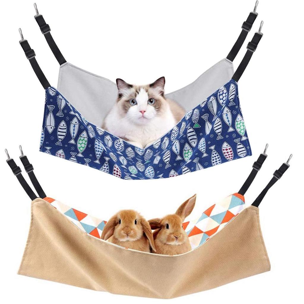 Guinea Pig Soft Reversible Breathable Washable Hanging Bed Cage Accessories Swing Chair Cat Hammock