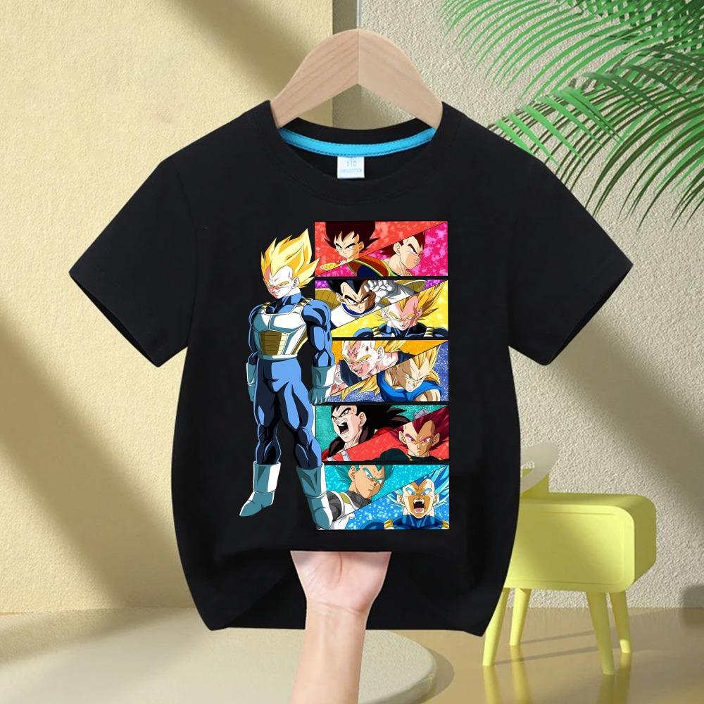 Dragon Ball T-Shirt Kinder Tops T-Shirt Anime Figuren Son Goku Super Saiyan T-Shirt Jungen T-Shirts Kinderkleidung Sommer Kurzarm