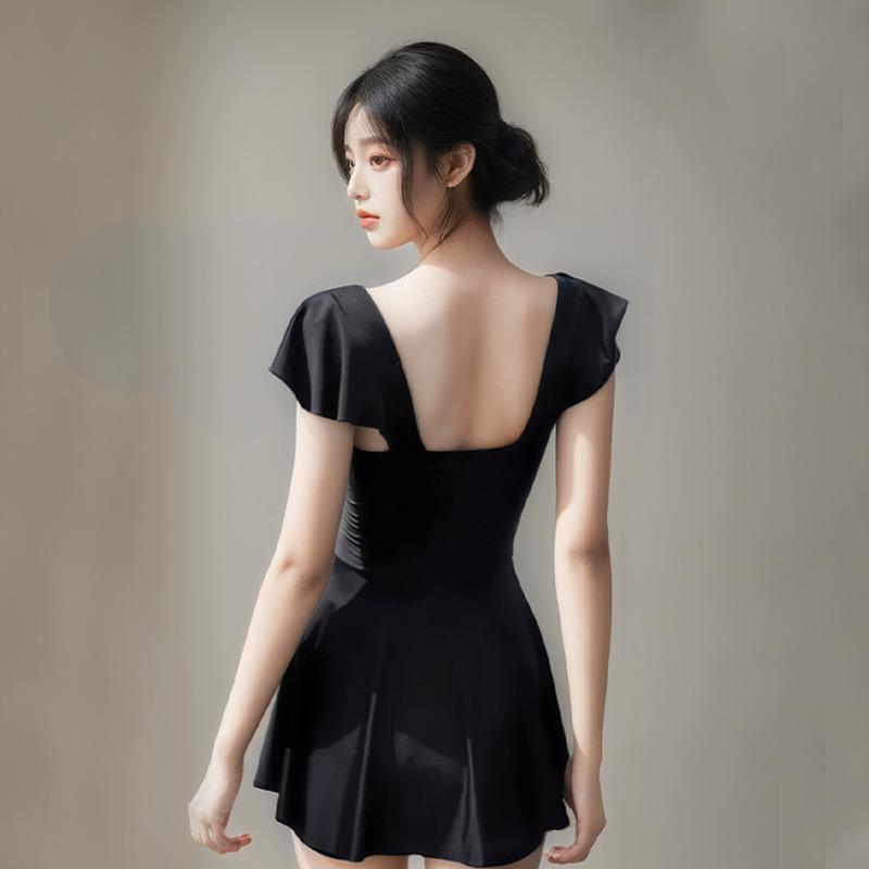 2025 Stylish Slimming One-Piece Skirted Swimsuit for Women - Tummy Control & Chest Support, Ideal for Vacations.