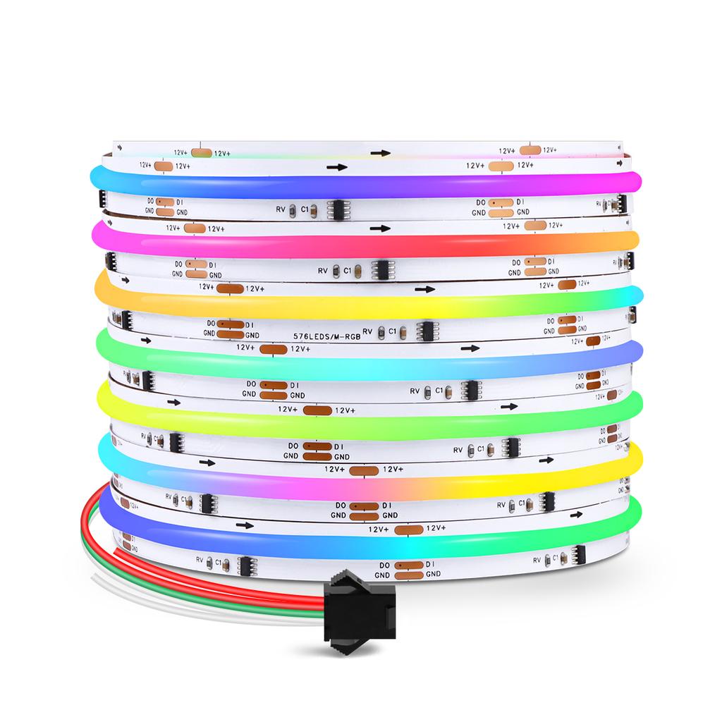 WS2811 RGBIC COB LED Strip Neon Light Tuya Smart Life WiFi Addressable Music Sync Chasing Tape Room Decor Alexa Voice Control