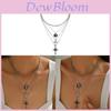 Cross Pendant Necklace For Women With Multi Layer Geometric Design And Zinc Alloy Material