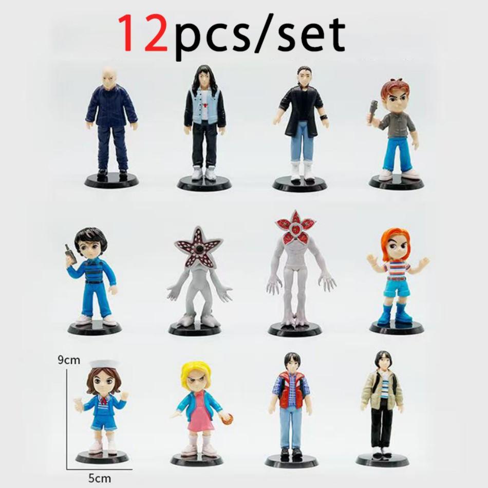 6-12Pcs/ Set Q Version Eleven Will Nancy Steve Figure Demogorgon D'Artagnan Action Figure Movie Model Toys Kids Gift