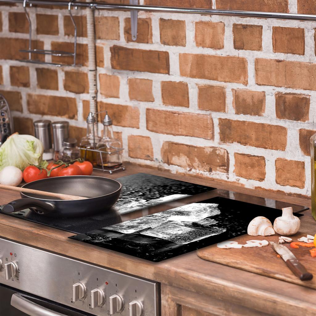 GLASS CUTTING BOARD 2x 30x52 ICE