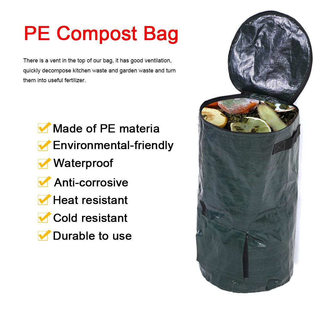 Organic Waste Kitchen Garden Yard Compost Bag Environmental PE Cloth Planter (45 X 80cm)