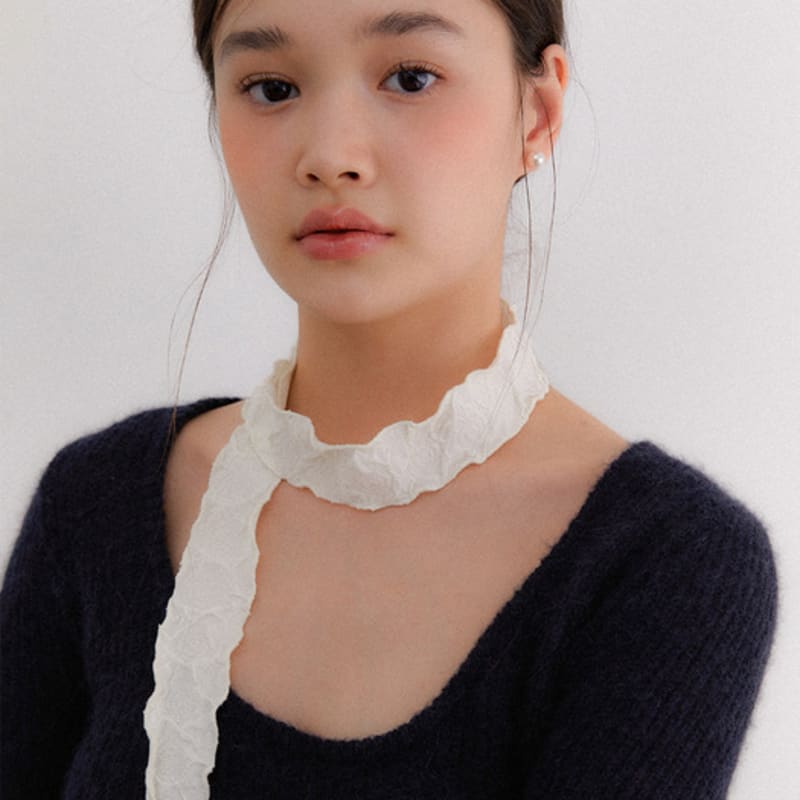 OVLA Dear Rose Petit Pearl Point Muffler Scarf_2color SC001