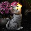 Cat Statue Solar Light Waterproof Garden Kitten Sculpture Lighted Kitten Statue Outdoor Landscape Lighting for Patio Yard Decoration