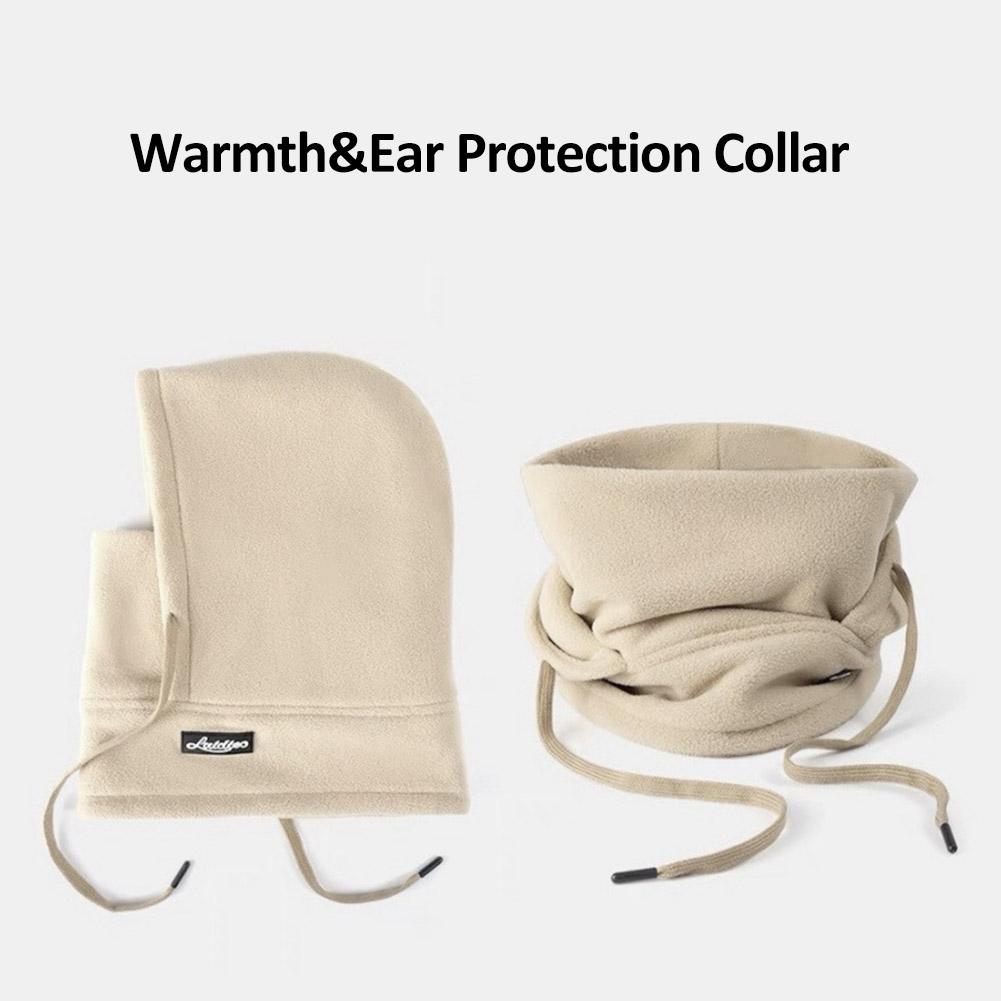 Winter Fashion Pullover Hat Balaclava Hat Ear & Neck Protection Hat Windproof Hooded Scarf Thickened Earmuffs Warm Cycling
