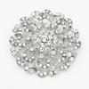 Round Rhinestone Flower Brooch - Japanese & Korean Fashion Corsage