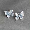 Gradient Crystal Butterfly Silver Earrings with Cubic Zirconia - High-End, Versatile, and Stylish.