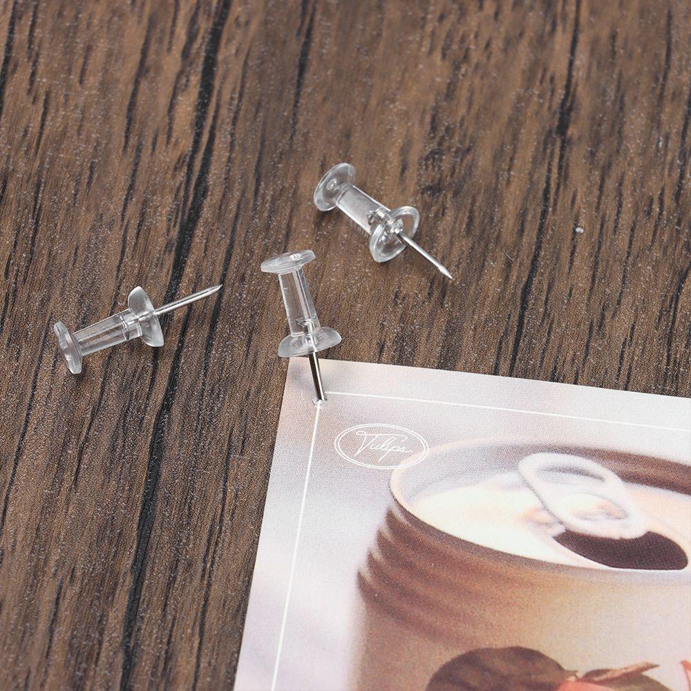 100 Pcs Durable Board Thumb Tacks Plastic Drawing Pins Clear Push Pins Push Pins Stationery Supplies