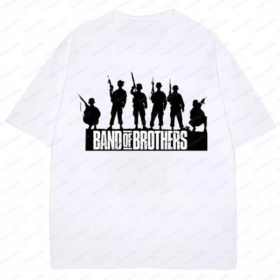Berühmte TV-Serie Band of Brothers Grafik T-Shirt Tom Hanks Fans Kleidung Vintage Klassischer Film Tee Unisex Damen T-Shirts Tops