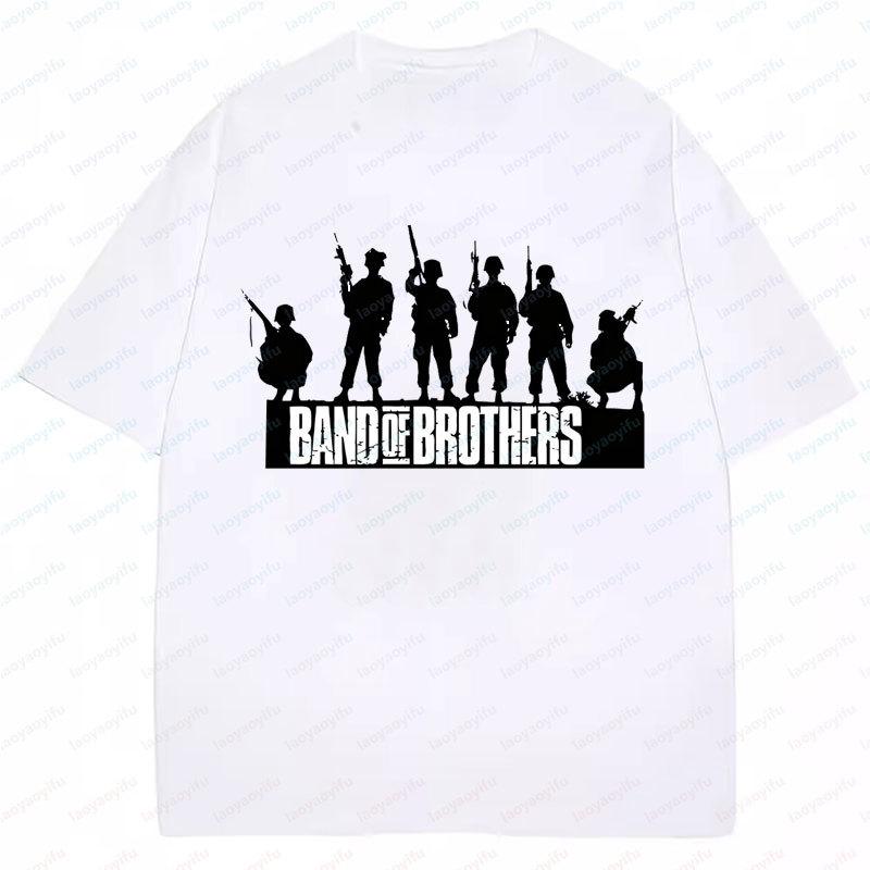 

The Famous TV Series Band of Brothers Graphic T Shirt Tom Hanks Fans Clothes Vintage Classic Movie Tee Men Woman Camisetas Tops 5XL різнокольоровий
