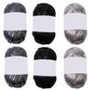 6 Pieces Crochet Yarn Metallic T-Shirt Yarn Fabric Cloth Knitting Yarn Polyester Yarn for Bag Cushion Knitting