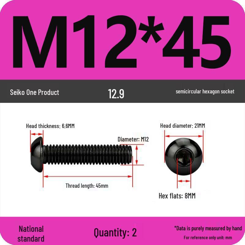 High-Strength 12.9 Pan Head Socket Cap Screws: M6, M8, M10, M12 Sizes