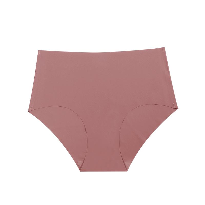 Ladies Spring and Summer Simple Sexy Hip Pure Color Ice Silk Antibacterial Breathable No Trace In The Waist Triangle Briefs