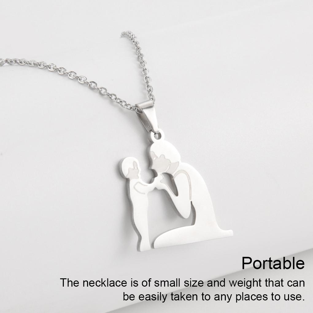 Family Themed Necklace Solid Color Plated Replacement Unfading Decorative Hanging Choker Pendant Jewelry Birthday Gift