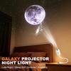 2-in-1 Galaxy Projector Night Light,USB Portable Starry Sky for Bedroom 360° Rotating Mini LED Nightlight Wall Lamp Film Discs