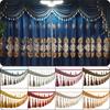 1M Frangia con Nappe e Perline per Tende, Bordino da Cucito, Treccia, Stile Boho, Rivestimenti, Fai da Te, Bordino in Pizzo, Frange, Accessori per Tende