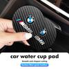 2pcs Car Coaster Water Cup Holder Anti-Slip Pads Accessories For BMW 1 3 5 7 Series M F01 F20 F10 F13 E52 E53 E60 E93
