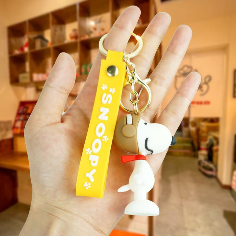 Очаровательный плюшевый брелок Snoopy, популярный мультяшный брелок, идеально подходит для подарков парам коричневый