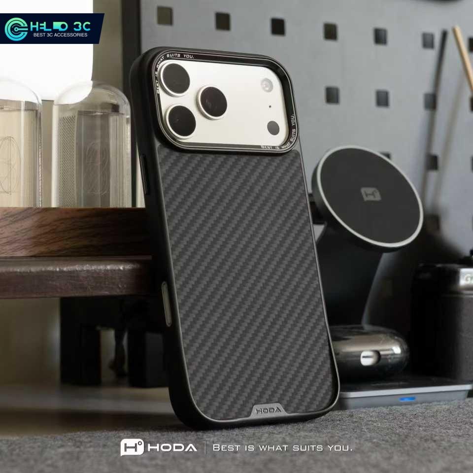 

Противоударный чехол военного класса Hoda из кевларового волокна, совместимый с чехлом для iPhone 17 Pro, с защитой от отпечатков пальцев для чехла 17 Pro Max iPhone 17 Pro Max