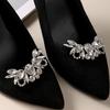 2pcs Crystal Shoe Clips High Heel Accessories Decorative Shoe Buckles Wedding Shoe Decorations Rhinestone Embellishments for Footwear