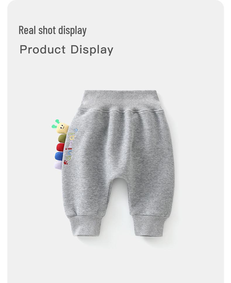 DUUDUU Thickened Fleece-Lined Pants for Newborns - A-Class Large Baby Sweatpants for Autumn/Winter 2025