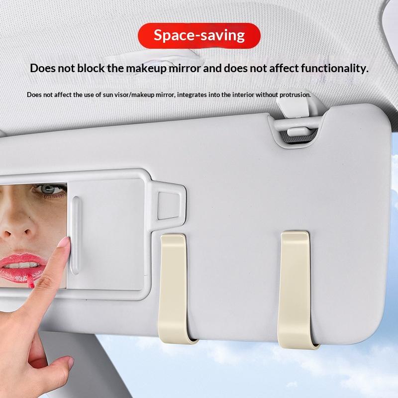 Car Sunglasses Holder Sun Visor Eyeglass Storage Box Portable Auto Glasses Case Organizer