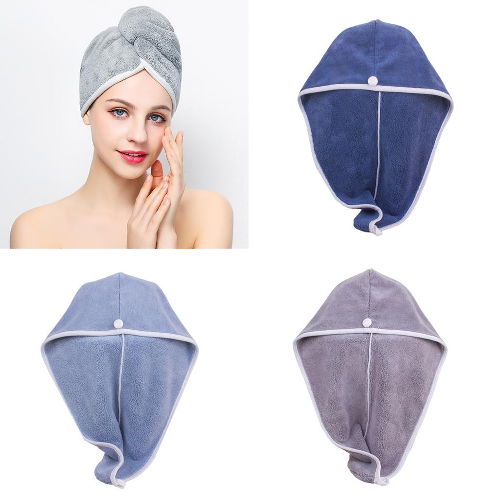 Microfiber Hair Drying Cap Turban Hair Drying Hat Super Absorbent Hair Towel For Women For Shower And Gym Use
