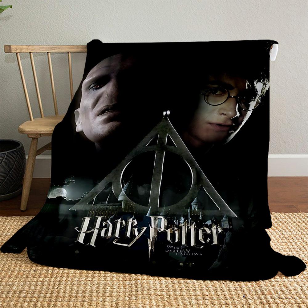 1pc Harry Potter Deathly Hallows Voldemort Outdoor Flannel Throw Blanket All Season Soft Warmth,Home Decor 1031085