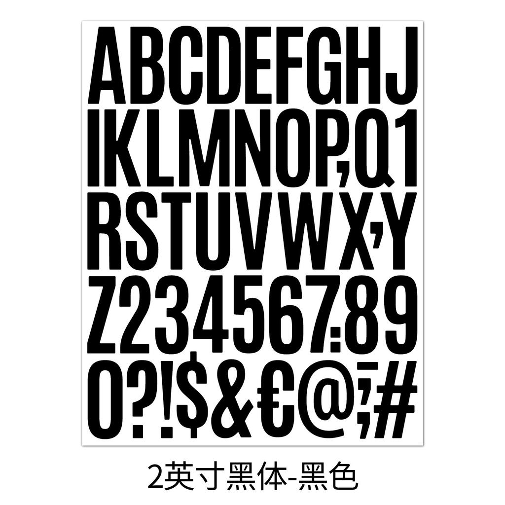 2-inch Letter Sticker Multi-color Packaging Can Be Combined with Any Combination. Laptop Hand Account Decorative Alphanumeric Sticker