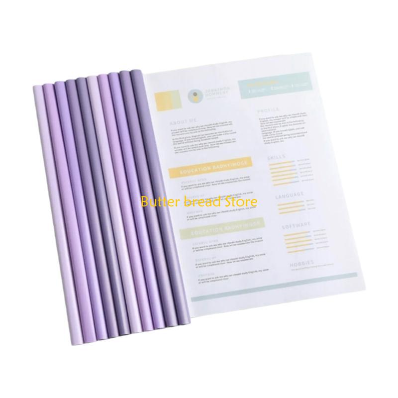 W89C 10Pcs File Documents, 60 Sheet Capacity Binder Paper Protector with Sliding Bar