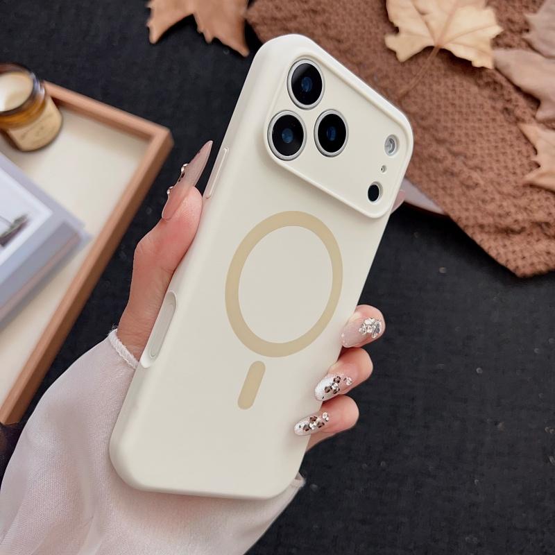 Luxury  Liquid Silicone For Magsafe Case For iPhone 17 Air 16 15 14 13 12 Pro Max Wireless Charging Soft Bumper Cover